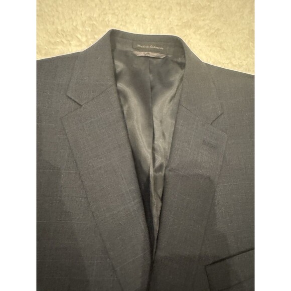 Ralph Lauren Windowpane Suit Blue 46R / 38W x 29L Wool EXCELLENT Condition Navy - Picture 4 of 14